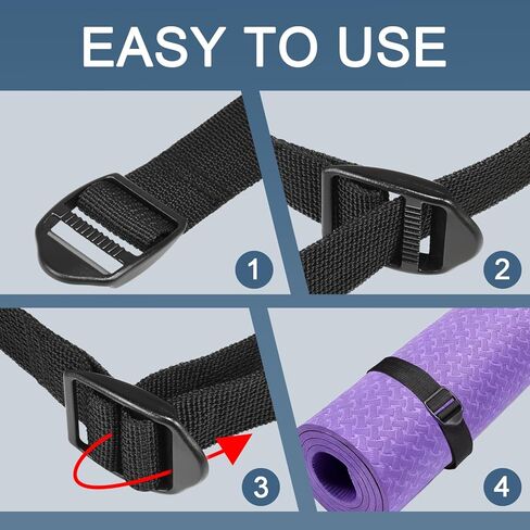 CooBigo 12 Pack Plastic Ladder Lock Buckles, 1" Ladder Slider Buckle for Backpack Strap Nylon Webbing Clip Replacement, Outdoor Camping Gear Sleeping Bag Tent Tie Down Strap Accessories (Black) in Kuwait