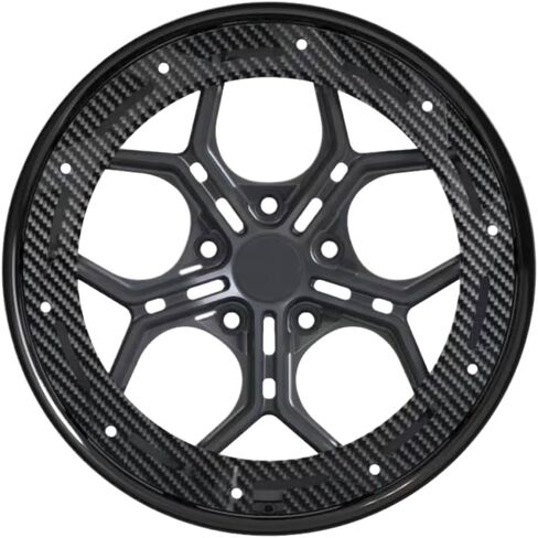 Forged Aluminum Wheels with Carbon Fiber Ring, 18-24 Inch Diameter, 5x112 Bolt Pattern in Kuwait