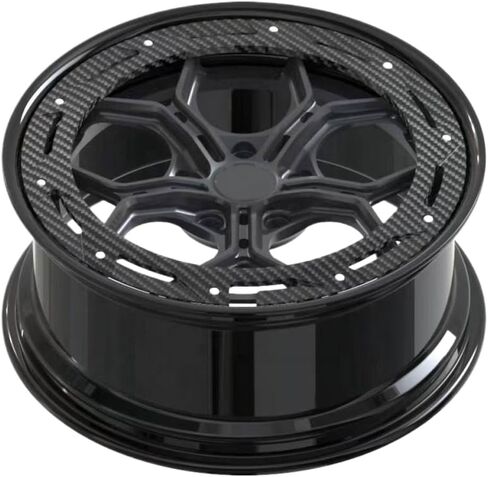 Forged Aluminum Wheels with Carbon Fiber Ring, 18-24 Inch Diameter, 5x112 Bolt Pattern in Kuwait