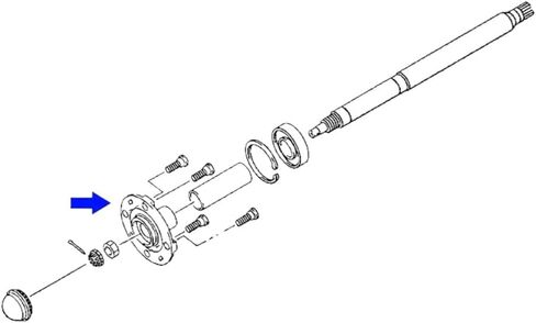 محور العجلة الخلفية متوافق مع استبدال عربة G29 لـ JW1-G6542-00-00 JW1-F53T0-09-00 in Kuwait
