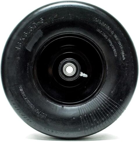 2-Pack Front Solid Caster Wheel Assembly 13X6.5-6 Flat Free Tubeless Smooth Tread | Replaces 633971 644251 103-0065 103-0069 103-5188 109-9127 482504 in Kuwait
