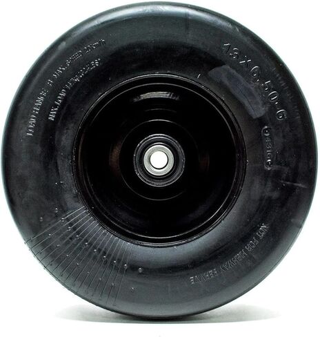 2-Pack Front Solid Caster Wheel Assembly 13X6.5-6 Flat Free Tubeless Smooth Tread | Replaces 633971 644251 103-0065 103-0069 103-5188 109-9127 482504 in Kuwait