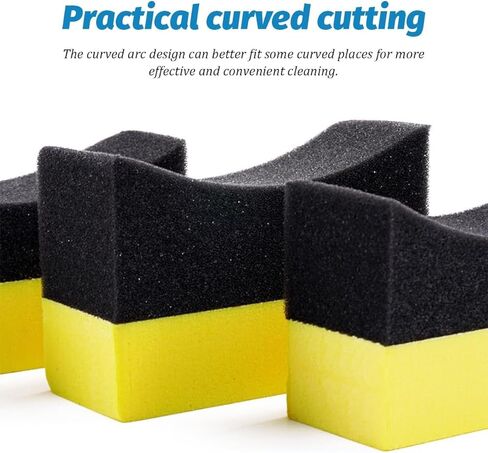 5-Piece Car Wheel Cleaning Set: Corner Cleaner, Curved Surface Wiper, Waxing Tool, Tire Cleaning Sponge, and Car Wash Brush in Kuwait