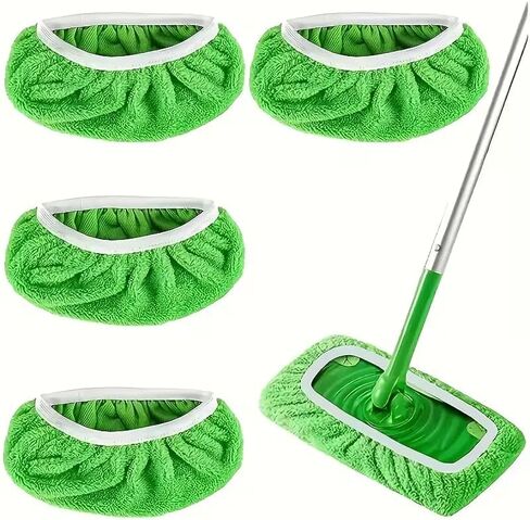 Mop Replacement Pads Washable Durable Highly Absorbent 10-Pack Reusable Pads for Wet and Dry Cleaning Floors Tile Hardwood, A1 in Kuwait