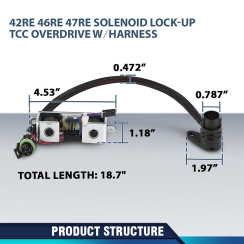 PIT66 الملف اللولبي قفل TCC Overdrive مع سرج متوافق مع جميع عمليات النقل A500 وA518 1996-1999، قابس دائري 8 دبوس 12420B in Kuwait