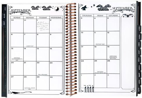 ConQuest Journals Harry Potter 2026-2027 Hogwarts Academic Agenda, July - June, 8.5'' x 6.5'', Spiral-Bound, Weekly/Monthly Calendar Planner Pages, Sticker Sheets, School Supplies, Officially Licensed in Kuwait