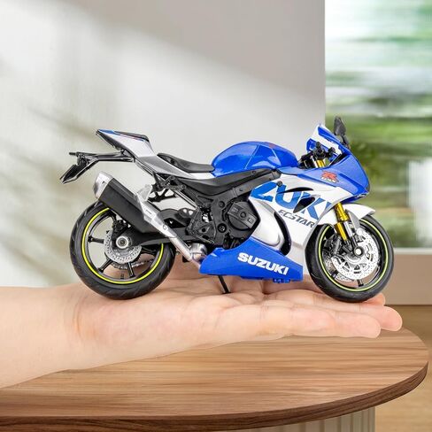 1:12 Suzuki GSX R1000R Motorcycle Vehicle Model Car, Diecast Motorcycle Toy Car for Kids Boy Girl, Motorcycle Model Collection and Decoration, Gift Blue in Kuwait