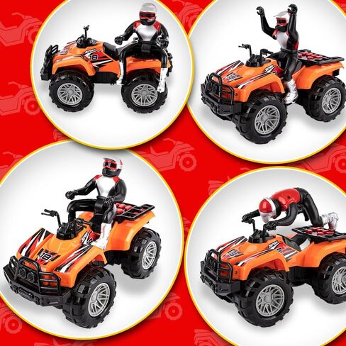 ArtCreativity Light Up ATV Toy with Sounds - 10 Inch Toy Kids 4 Wheeler with Headlights, Sounds, and Button Activated Motion, Four Wheeler Supercross Quad Toys for Boys and Girls in Kuwait