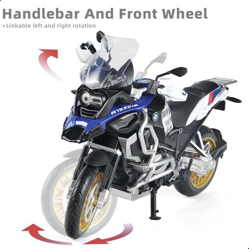1:12 Scale Model Motorcycle for BMW R1250 GS Plastic with Diecast Motorcycle Model No Assembly Required Moto Mini Finished Motorrad for Adult Kid Boy(White) in Kuwait