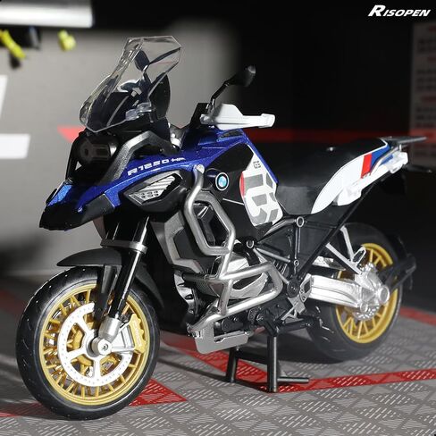 1:12 Scale Model Motorcycle for BMW R1250 GS Plastic with Diecast Motorcycle Model No Assembly Required Moto Mini Finished Motorrad for Adult Kid Boy(White) in Kuwait