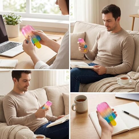 Ice Cream Squeeze Squishy,Summer Party Favors for Kids Adults,Soft Sensory Fidget Toy for Stress & Anxiety Relief,Birthday Gift & Classroom Rewards in Kuwait