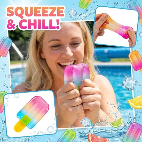 Ice Cream Squeeze Squishy,Summer Party Favors for Kids Adults,Soft Sensory Fidget Toy for Stress & Anxiety Relief,Birthday Gift & Classroom Rewards in Kuwait