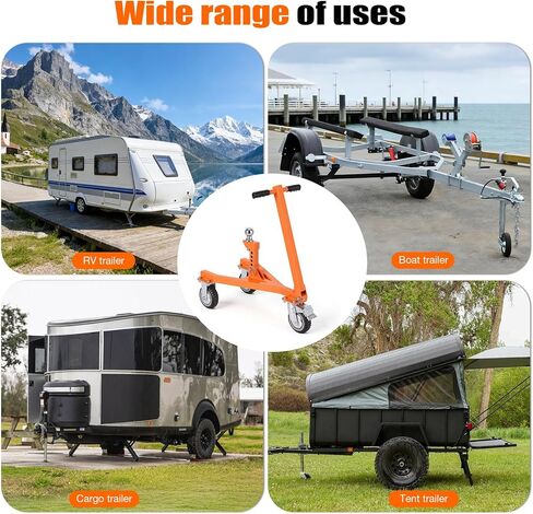 FAHKNS Trailer Dolly 3500 lb Tongue Weight Trailer Mover with 2 in & 2-5/16 in Ball Suitable for RV, Boat, Camper, Flatbed, Enclosed Trailers and so on. in Kuwait