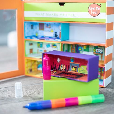 افتح The Joy House of Emotions - مجموعة مسرح عاطفية يمكنك صنعها بنفسك للأطفال الذين تتراوح أعمارهم بين 4 و12 عامًا، وأنشطة التعلم العاطفي الاجتماعي (SEL)، والحرف الإبداعية للذكاء العاطفي واليقظة الذهنية in Kuwait