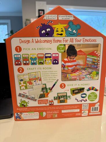 افتح The Joy House of Emotions - مجموعة مسرح عاطفية يمكنك صنعها بنفسك للأطفال الذين تتراوح أعمارهم بين 4 و12 عامًا، وأنشطة التعلم العاطفي الاجتماعي (SEL)، والحرف الإبداعية للذكاء العاطفي واليقظة الذهنية in Kuwait