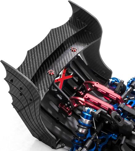 جناح خلفي من ألياف الكربون + جناح سبويلر لـ ARRMA F1 Limitless 1/7 RC ملحقات السيارة باللون الأحمر in Kuwait