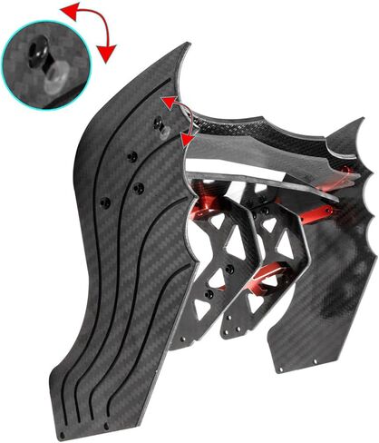 جناح خلفي من ألياف الكربون + جناح سبويلر لـ ARRMA F1 Limitless 1/7 RC ملحقات السيارة باللون الأحمر in Kuwait