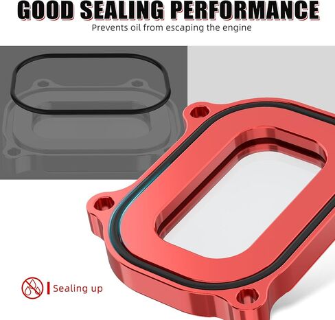 غطاء جانبي لرأس الأسطوانة الحمراء من NICECNC متوافق مع Yamaha Raptor 700 2006-2026، Raptor 700R 2009-2026، Grizzly 700 2007-2023، Grizzly 550 2009-2014، بديل لـ 1S3-11186-00-00 انظر الإعداد in Kuwait