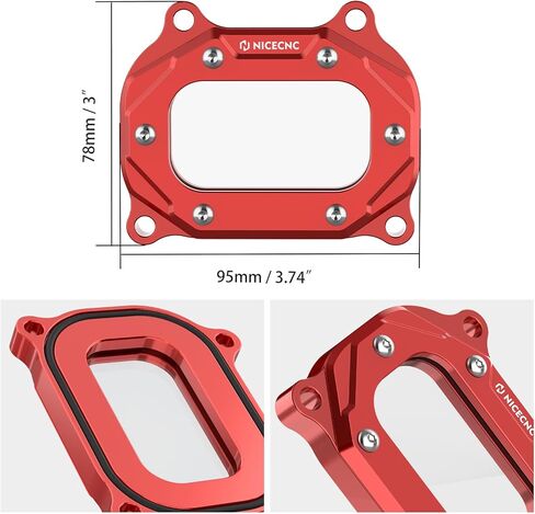 غطاء جانبي لرأس الأسطوانة الحمراء من NICECNC متوافق مع Yamaha Raptor 700 2006-2026، Raptor 700R 2009-2026، Grizzly 700 2007-2023، Grizzly 550 2009-2014، بديل لـ 1S3-11186-00-00 انظر الإعداد in Kuwait