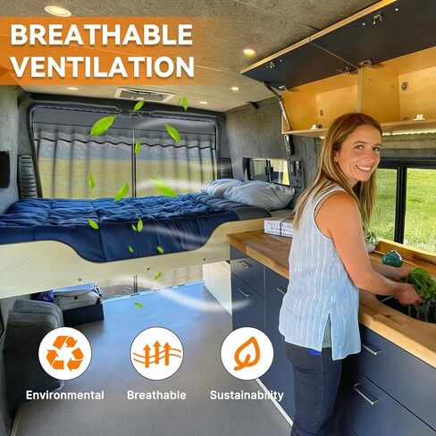 شاشة MELIPRON Van Bug مناسبة لسيارات Ford Transit وMercedes Sprinter وRAM Promaster شبكة ناموسية مغناطيسية لباب Van المنزلق in Kuwait