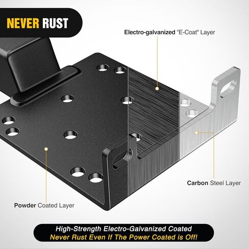 Nilight Winch Cradle Universal Mount Plate 10 x 4 1/2" Winch Bracket Winch Mounting 2 بوصة وصلة الاستقبال 8000-13,000 رطل الروافع القابلة للطي، ضمان لمدة عامين in Saudi Arabia