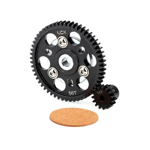 Racing 1/10 RC Crawler Hard Steel 32P 56T Spur Gear w/ 15T Pinion Gear for Wraith Upgrades Parts Accessories in Saudi Arabia
