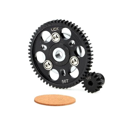 Racing 1/10 RC Crawler Hard Steel 32P 56T Spur Gear w/ 15T Pinion Gear for Wraith Upgrades Parts Accessories in Saudi Arabia