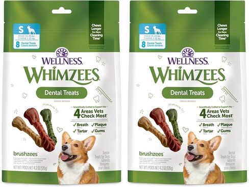 WHIMZEES by Wellness Brushing Dental Chews For Dogs, Grain-Free, Long Lasting Treats, Freshens Breath Medium Breed, 12 Count in Kuwait