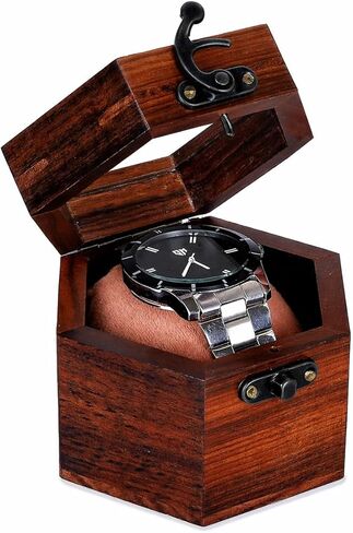 Extra Large Superior Rosewood Honeycomb Watch Box Display Case Holder Collector Organizer for Men, Men's Vintage Watch Storage Box to Store and Keep your Watches Safe and Sophisticated. in Saudi Arabia