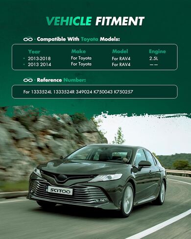 SCITOO دعامة تعليق للصدمات لـ 2013-2018 لسيارة Toyota for RAV4 مجموعة دعامة أمامية كاملة، ممتص الصدمات الخلفي، رابط شريط التثبيت -8 قطعة in Kuwait