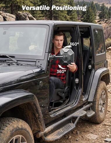 JOYTUTUS Mirrors Doors Off Compatible with 1997-2018 Wrangler TJ JK JKU Unlimited, 9" Extra Large HD Glass with 360° Adjustable Angle, Quick Release Base for Off-Road Mirrors in Kuwait