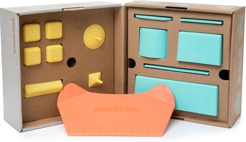 Sand Pal Beach Toys for Kids - 9 Pieces Travel-Friendly Snow Toys for Kids Ages 3-12 - Outdoor & Indoor Play Sandbox Toys Set - Sand/Snow Castle Building Molds & Tools Kit for Adults with Mesh Bag in Kuwait