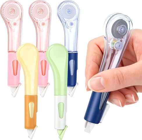 19.69ft Correction Tape Pens, Dry Instantly Correction Tape, Smooth Application, Stretch Resistant, Easy to Use Pen Style Applicator for School Office Supplies in Kuwait