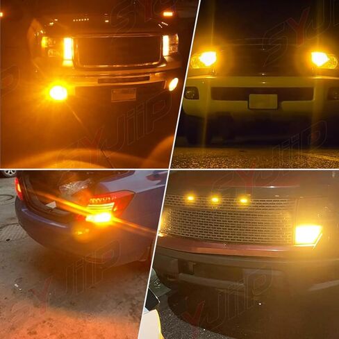 مصابيح إشارة الانعطاف الأمامية 3157 LED متوافقة مع Toyota Sienna 2001 2002 2003 2004 2005 2006 2007 2008 2009 2010 2011 2012 2013 2014، سطوع 300% 3000K أصفر كهرماني، التوصيل والتشغيل، حزمة من 2 in Kuwait