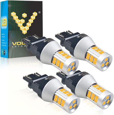 Voltage Automotive LED 3157A 3457A 3057A 3357A Amber Bulb For Brake Light Turn Signal Side Marker Tail Light Bulb (10 Pack) in Kuwait