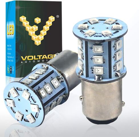 Voltage Automotive LED 3157A 3457A 3057A 3357A Amber Bulb For Brake Light Turn Signal Side Marker Tail Light Bulb (10 Pack) in Kuwait