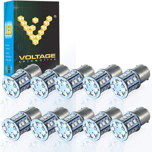 Voltage Automotive LED 3157A 3457A 3057A 3357A Amber Bulb For Brake Light Turn Signal Side Marker Tail Light Bulb (10 Pack) in Kuwait