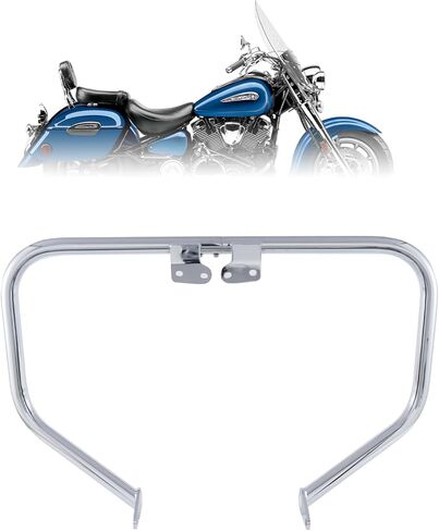 Kinglemc Crash Bar Engine Guard شريط الطريق السريع لـ Yamaha XV1600 XV1700 XV 1600 XV 1700 RoadStar Wild Star Midnight Silverado Warrior (كروم) in Kuwait