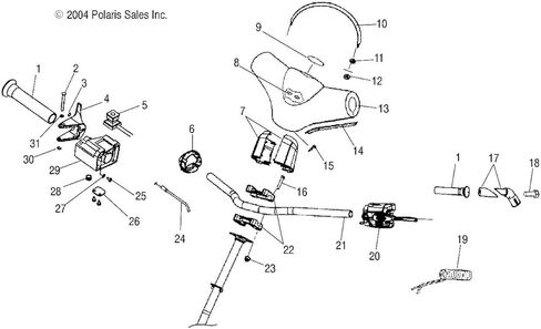 بولاريس 2872482-070 خطاف المقود 45 درجة RMK Pro Rush Switchback 600 700 800 in Kuwait