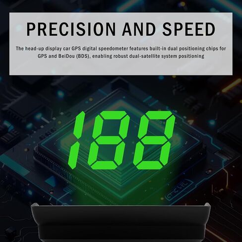 شاشة عرض رأسية جديدة للسيارات لعام 2026، عداد سرعة رقمي قابل للقراءة ليلاً ونهارًا للسيارة، شاشة عرض Hud للزجاج الأمامي للسيارة ذات التوصيل والتشغيل الشامل لقيادة أكثر أمانًا في شاحنة سيدان ذات الدفع الرباعي in Kuwait