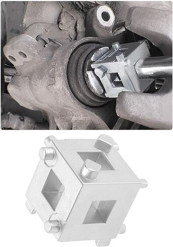 Car Cube Brake Caliper Compression Tool,Durable Steel Brake Caliper Tool Fits 3/8" Square Driver,Universal Car Accessories Car Rear Disc Brake Piston Tool Rotates Piston Back into Caliper in Kuwait