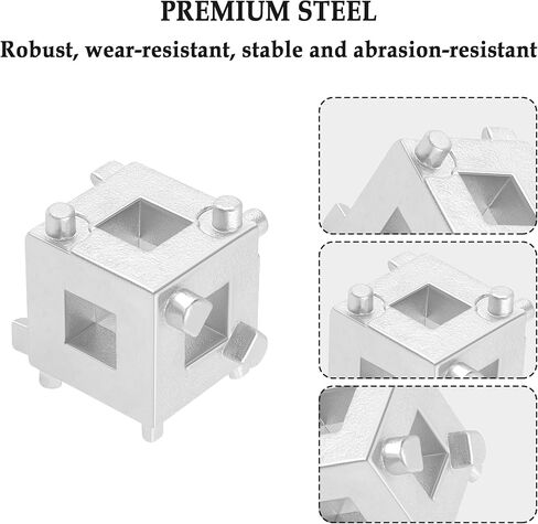 Car Cube Brake Caliper Compression Tool,Durable Steel Brake Caliper Tool Fits 3/8" Square Driver,Universal Car Accessories Car Rear Disc Brake Piston Tool Rotates Piston Back into Caliper in Kuwait
