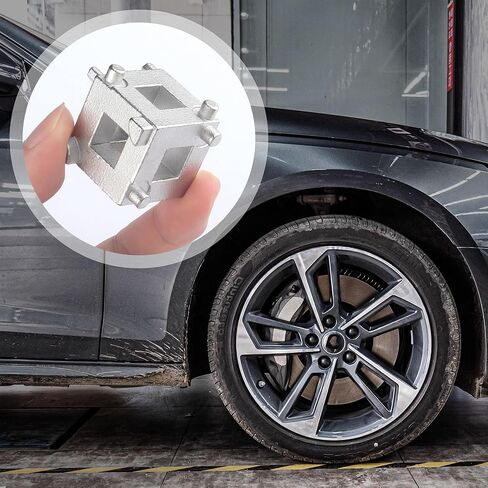 Car Cube Brake Caliper Compression Tool,Durable Steel Brake Caliper Tool Fits 3/8" Square Driver,Universal Car Accessories Car Rear Disc Brake Piston Tool Rotates Piston Back into Caliper in Kuwait