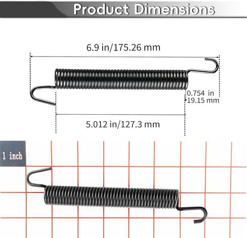 532105709 Return Spring متوافق مع Husqvarna وCraftsman، يستبدل 105709X Spring-Return-Clutch (عبوتان) in Kuwait