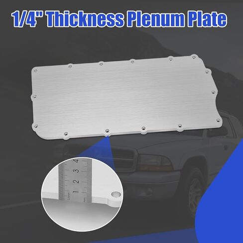 JERBOR 1/4" Thickness Plenum Plate Fit For Dodge 360 Magnum 5.2l 5.9l 1992-2003 Engine, Intake Manifold Aluminum Plenum Repair Plate in Kuwait