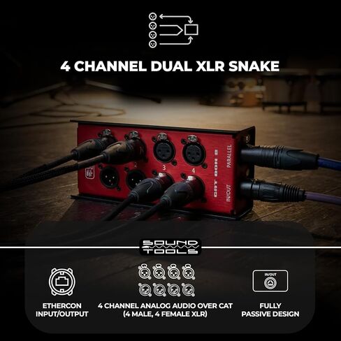 CAT Box 8 - a Durable Four Channel Stage Box with Both a Male XLR and a Female XLR Connector on Each of The Four Channels. in Saudi Arabia