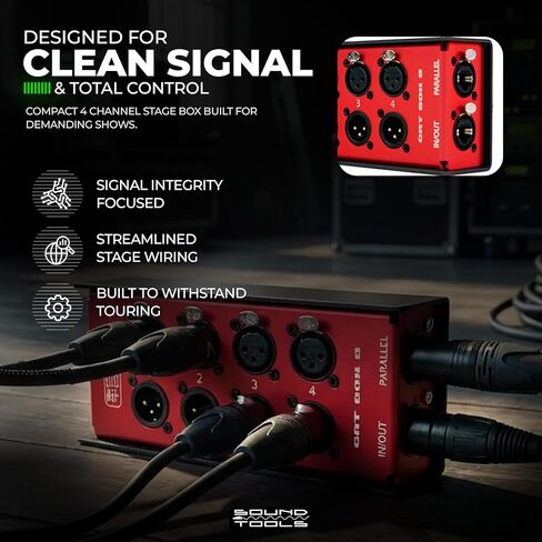 CAT Box 8 - a Durable Four Channel Stage Box with Both a Male XLR and a Female XLR Connector on Each of The Four Channels. in Saudi Arabia