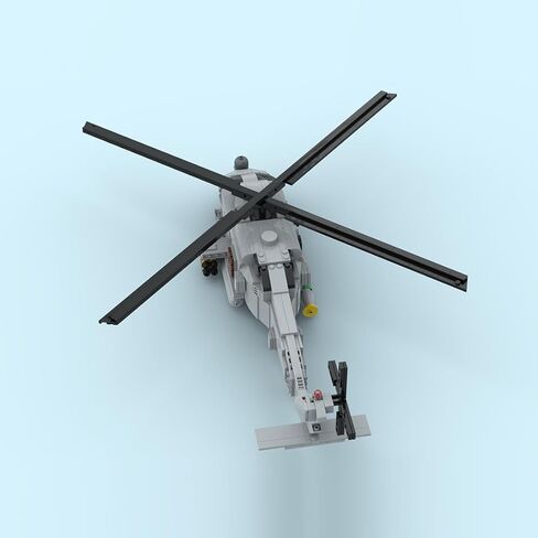 مجموعة مكعبات بناء طائرات الهليكوبتر البحرية MH-60R، نموذج طائرة عسكرية MOC-204867 لعرض مكتب المنزل والديكور، لعشاق البالغين والمراهقين ومحبي الجيش، 846 قطعة in Kuwait