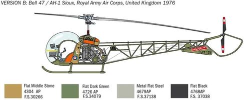 Italeri 2820S - 1:48 OH-13 Scout Helicopter Korea War، بناء النموذج، مجموعة، بناء نموذج الحامل، الحرف اليدوية، هواية، الإلتصاق، مجموعة بلاستيكية، مفصلة متعددة الألوان in Kuwait