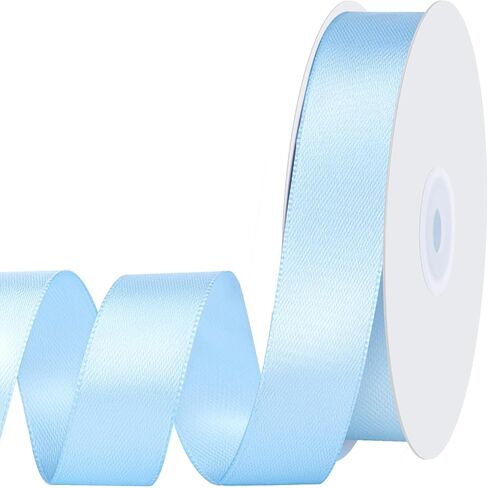 woric Ivory Satin Ribbon 1 inch 60 Yards Cream Ribbon for Crafts Hair Bows Gift Wrapping Home Decor Wedding Invitation Bridal Shower Decorations (Double Faced) in Kuwait